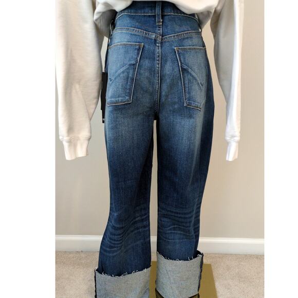 Hudson High Rise "Zoeey" Deep Cuff Straight Jeans - Picture 3 of 8
